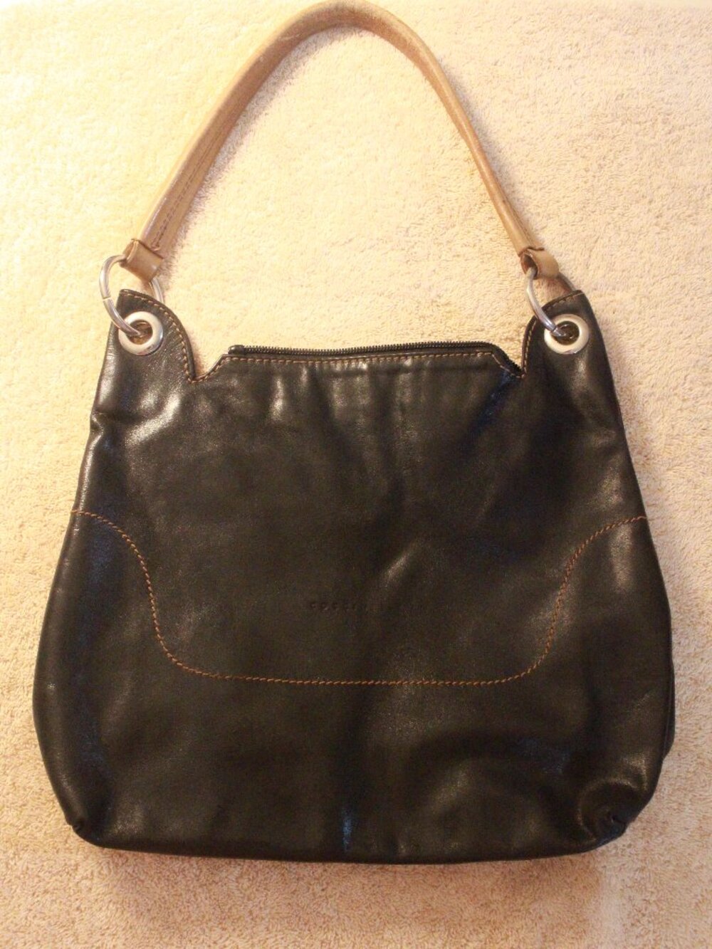 Coccinelle Black Leather Hobo Bag